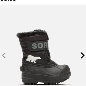 Sorel Toddlers’ Snow Commander Black Winter Boots, Boys’ Size 5